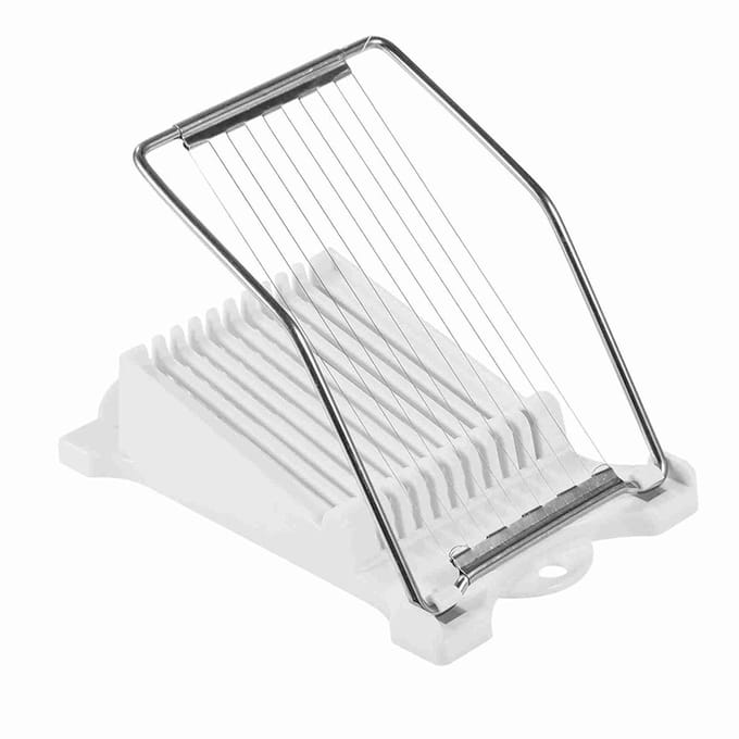 RVS Lunchvlees Snijder met Antislip Basis voor Egaal Snijden van Kaas, Eieren, Ham en Groenten
