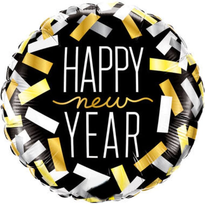 Folieballon - Happy new Year - 46cm - Zonder vulling
