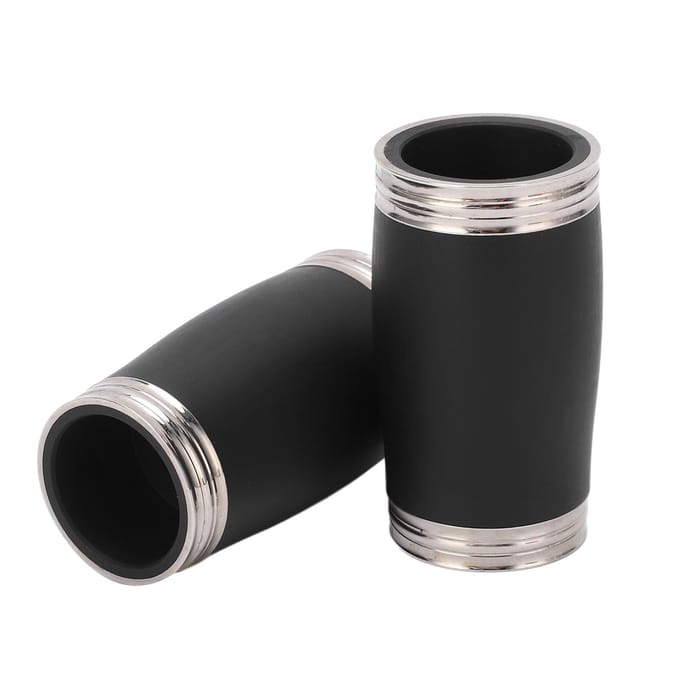 2 STUKS Klarinet Stembuis Bb Sopraan Stemfluit Klarinet Vat Vervangende Accessoires 58MM black
