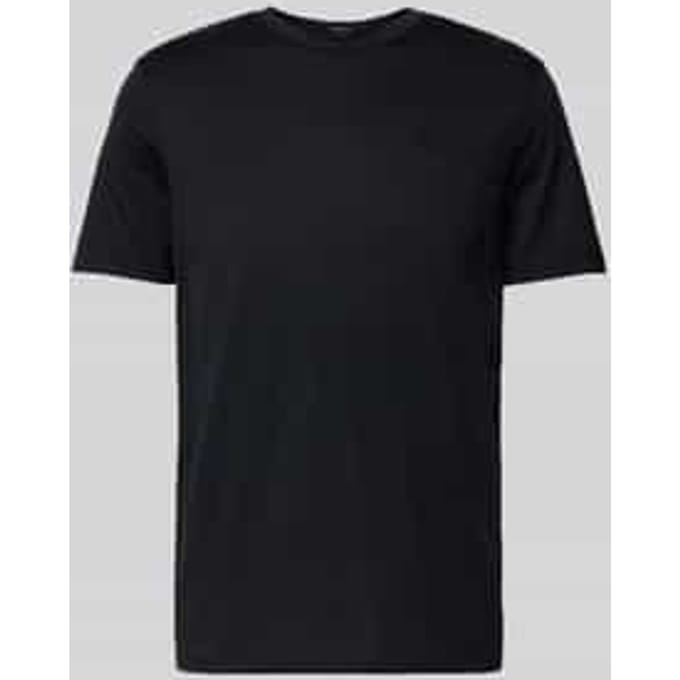 T-shirt met geribde ronde hals, model 'Cosmo'