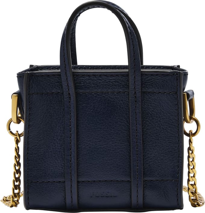 FOSSIL Schoudertas Handtas Carmen Micro Tote Bag Insignia Blue Donkerblauw