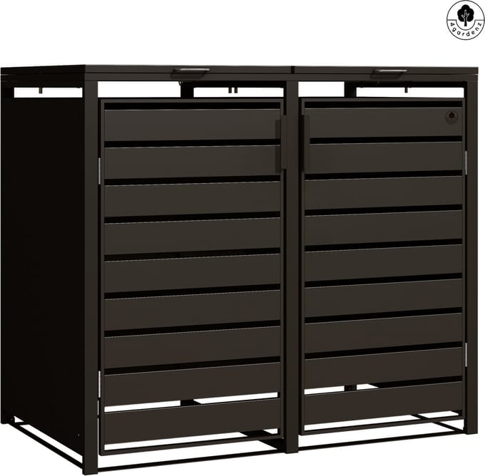 4gardenz® Premium Containerombouw 2 bakken - Kliko Ombouw – Zwart
