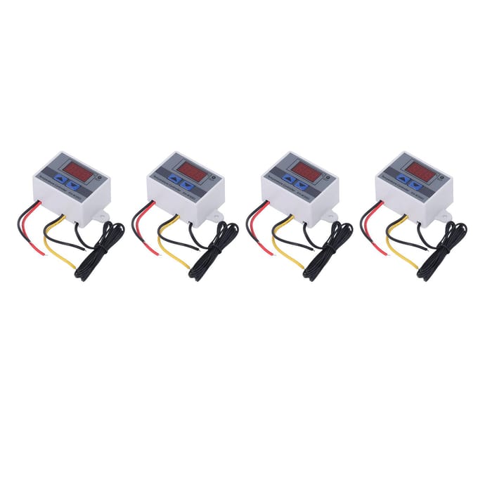 4 stuks Temperatuurregelaar Digitale Display Temperatuurregelaar ?50 celsius  tot 110 celsius  110?220V 1500W white