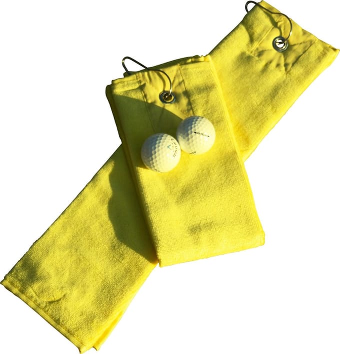 ARTG - Golf Handdoekje DeLuxe - Velours - Geel - Set 5 stuks