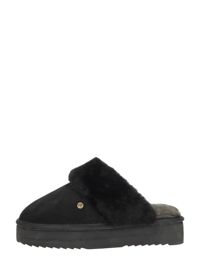 Pantoffels Warmbat Flurry Plateau Pantoffels Open - zwart - Maat