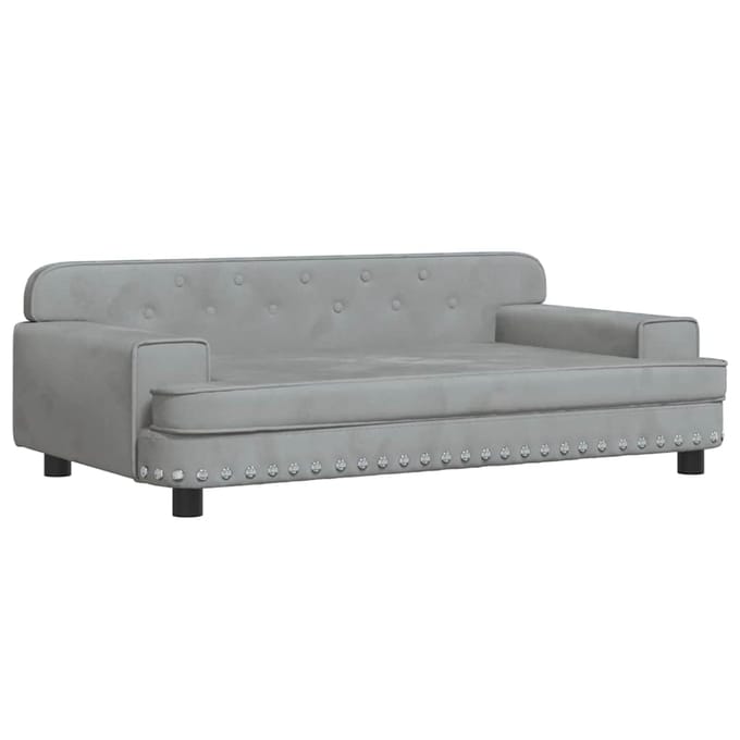 vidaXL - Hondenmand - 90x53x30 - cm - fluweel - lichtgrijs