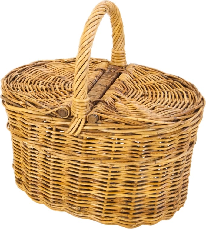 Hengselmand - Picknickmand Tosca met kleppen Rotan