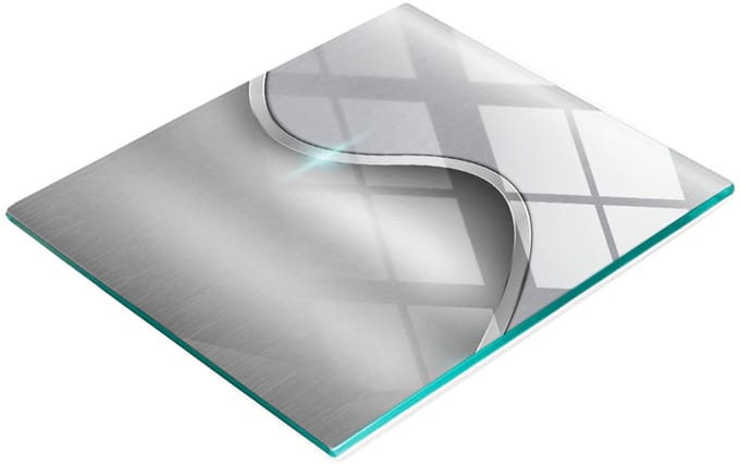 Multifunctioneel decoratief glazen bord met bedrukte textuur 60x52 cm
