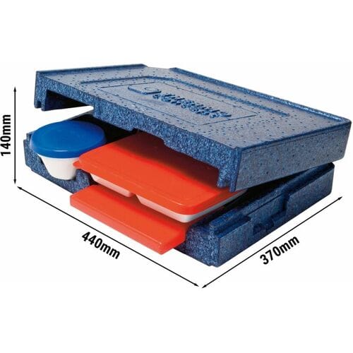 (10 stuks) THERMO FUTURE BOX Thermobox DINNER +2 HOT PACK - Blauw
