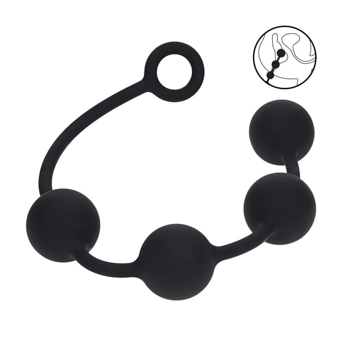 Ronde Siliconen Anale Ballen - XL - 50mm - Zwart