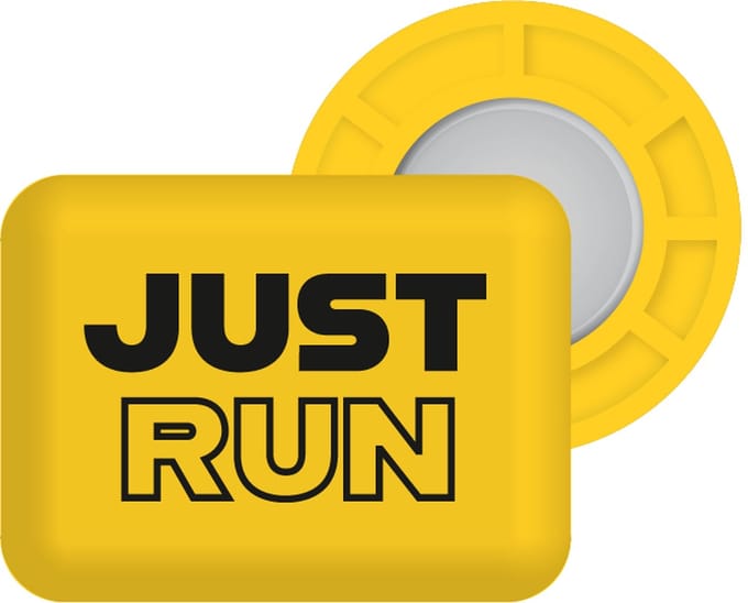 Bibbits hardloopmagneten | Just Run Yellow