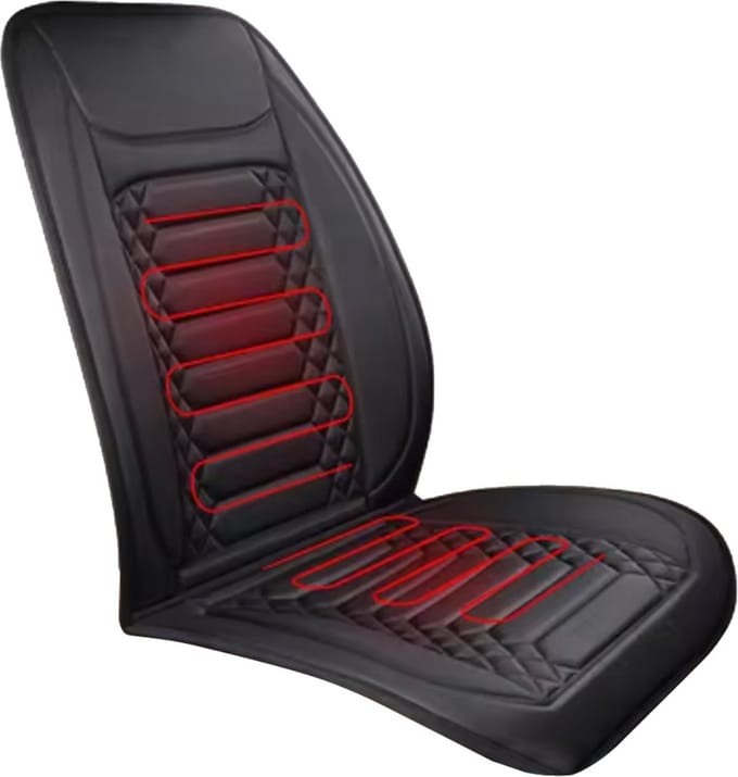 VELTRR® Autostoel Verwarming - Warmtekussen - Autostoelhoes Universeel - Zwart