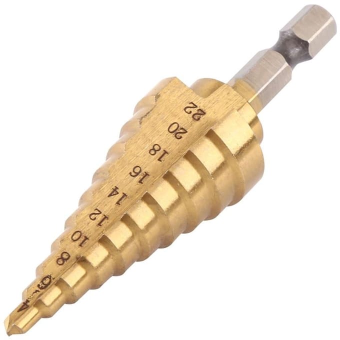 Solidchoice - HSS Stapboor met Titanium Coating 4-22mm