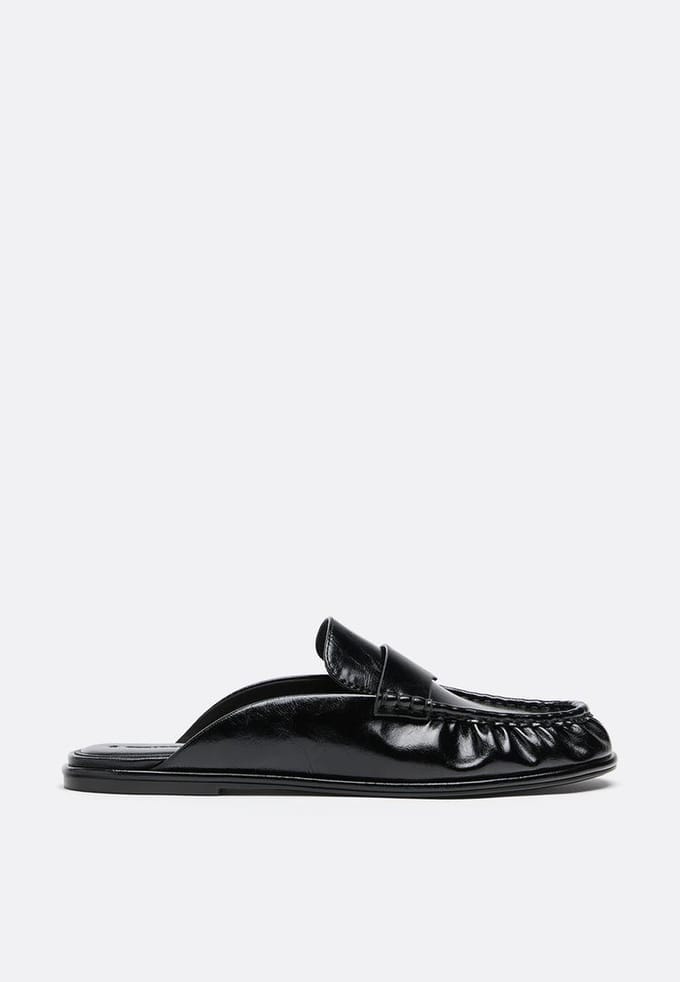 Stradivarius Loafers met open hiel  Zwart 36