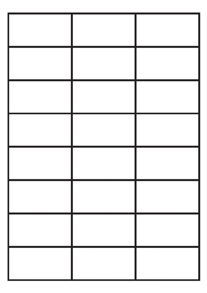 A4 etiketten 64,6 x 33,8 mm wit (100 vel)