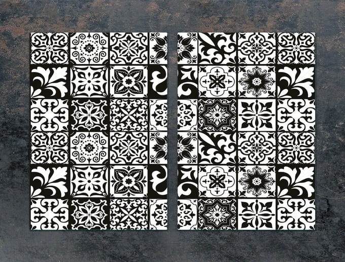 TMK ArtDeko - Snijplank - Glas Beschermplaat - 2x35x52 cm - Mozaïek Ontwerp