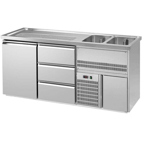 GGM Gastro Biertheke Premium PLUS - 1950x700mm - 1 Tür & 3 Schubladen