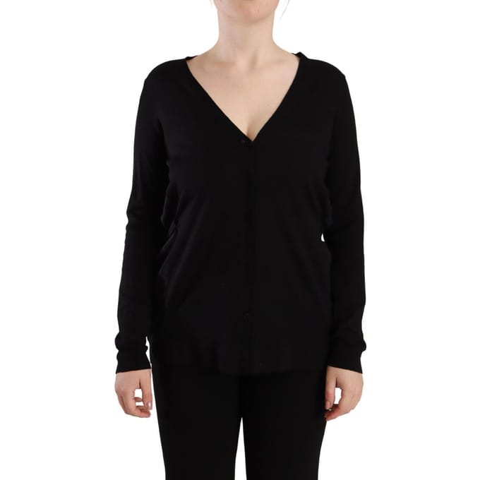 Langarm V-hals Cardigan