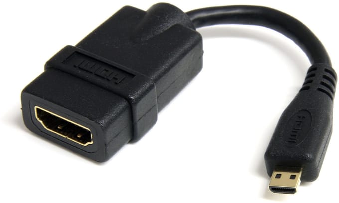 StarTech 12 cm High-speed HDMI-adapterkabel - HDMI-naar-HDMI Micro - F/M