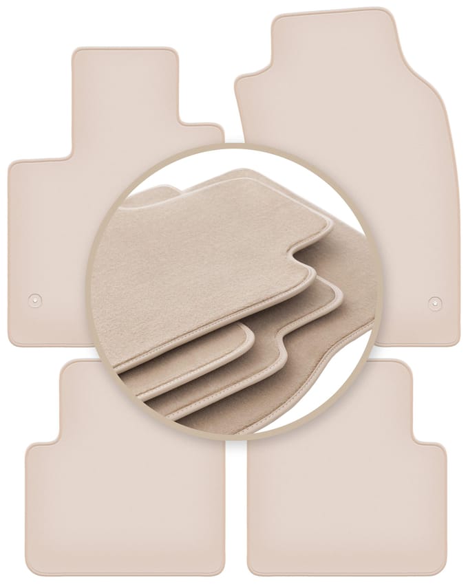 PREMIUM beige vloermatten voor: Fiat Panda III hatchback 2012-