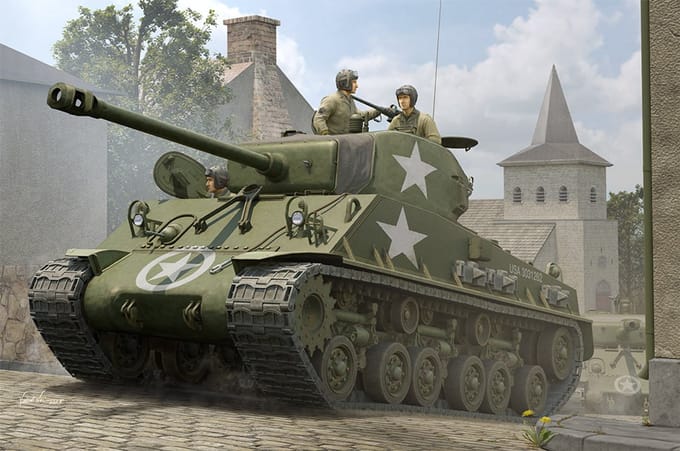 Trumpeter Modelbouwpakket Militaire voertuigen - 61615 M4A3E8 Sherman Plastic - 1:16 - Modelbouw