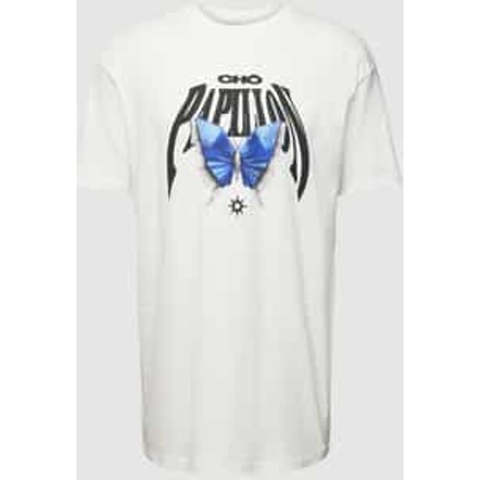 T-shirt met motiefprint, model 'ORIGAMI'