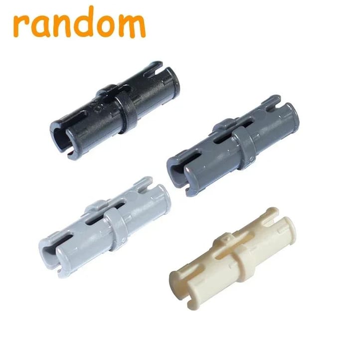 Bouwsteen Bakstenen Connector Bout Pin met Wrijvingspen Kruisas Technische Bevestigingen MOC Componenten Assemblage Deeltjes Speelgoed 50pcs gray