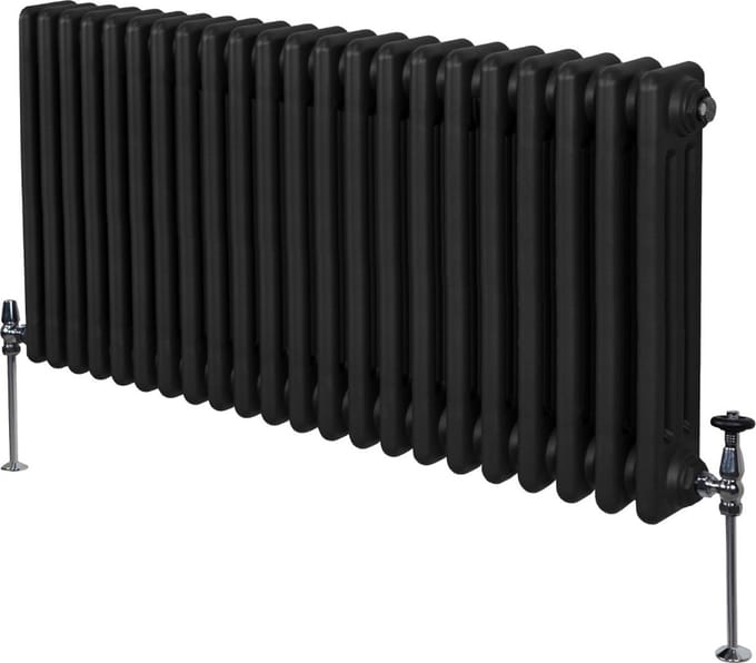 3-kolomsradiator - zwart - 600x1012 mm - 15 jaar garantie