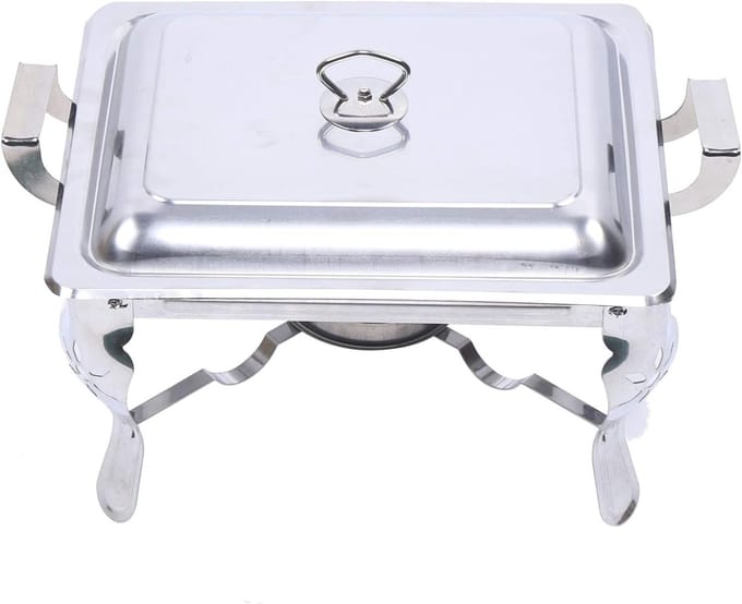 Voedselwarmer Buffet RVS 6 Liter met Deksel voor Feest en Catering