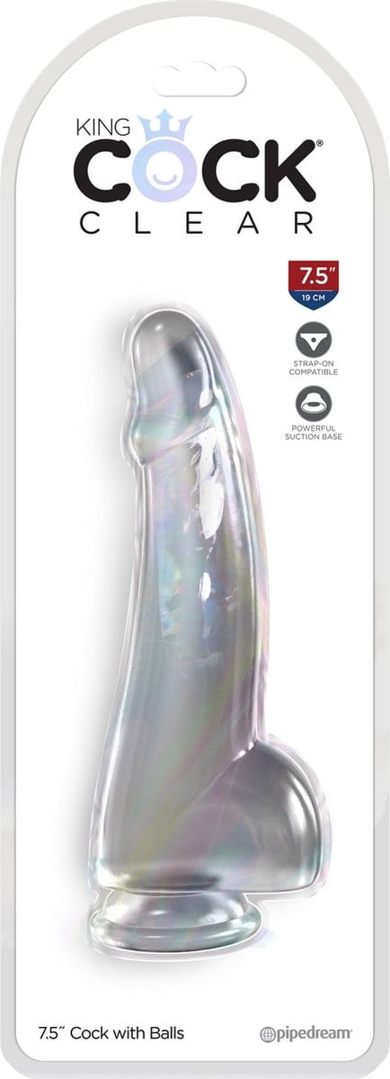 King Cock Clear 7.5 Inch Balls
