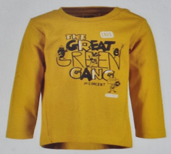 Blue Seven Baby T-shirt Geel The Great Maat 68