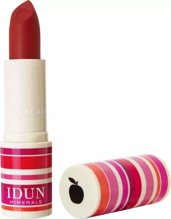 Idun Minerals Lippen - Matte Lippenstift Jordgubb - Rood/oranje