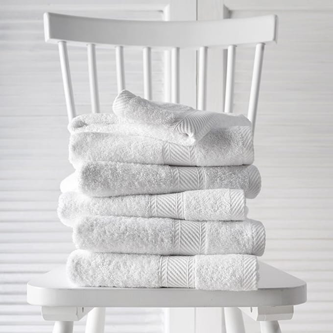 De Witte Lietaer Handdoeken Helene Wit 50 x 100 cm - 6 stuks - Katoen