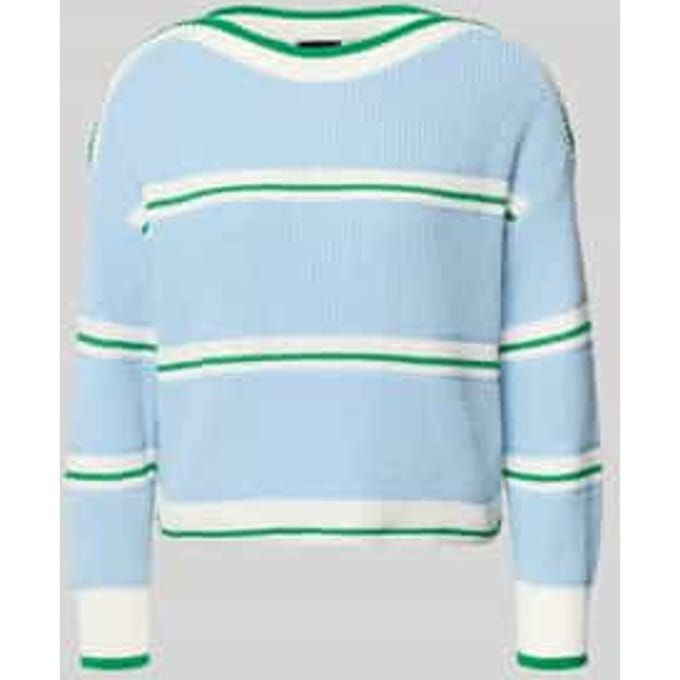 Gebreide pullover met boothals