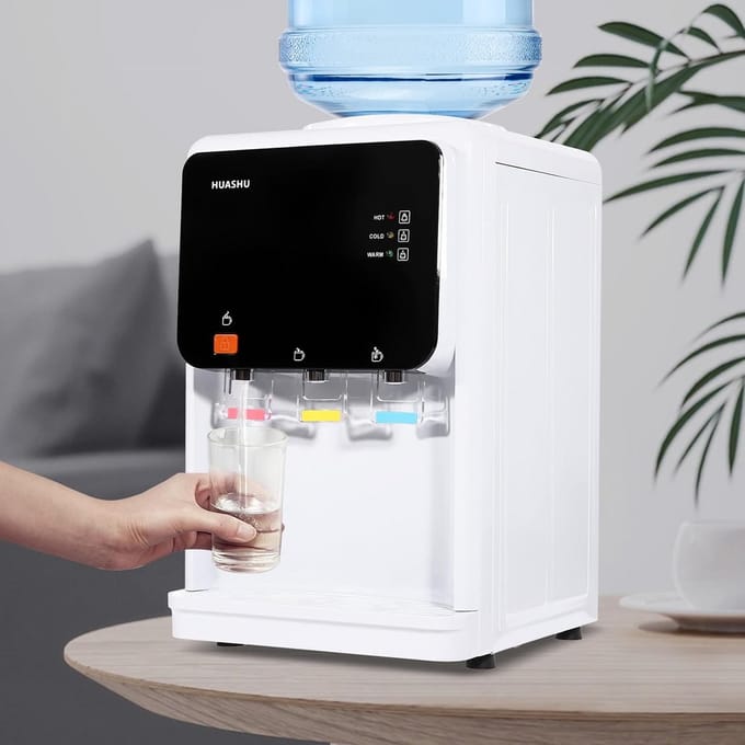 Waterdispenser - Drankkoeler - Direct drinken - Kinderbeveiliging - 31x30x48cm - Wit