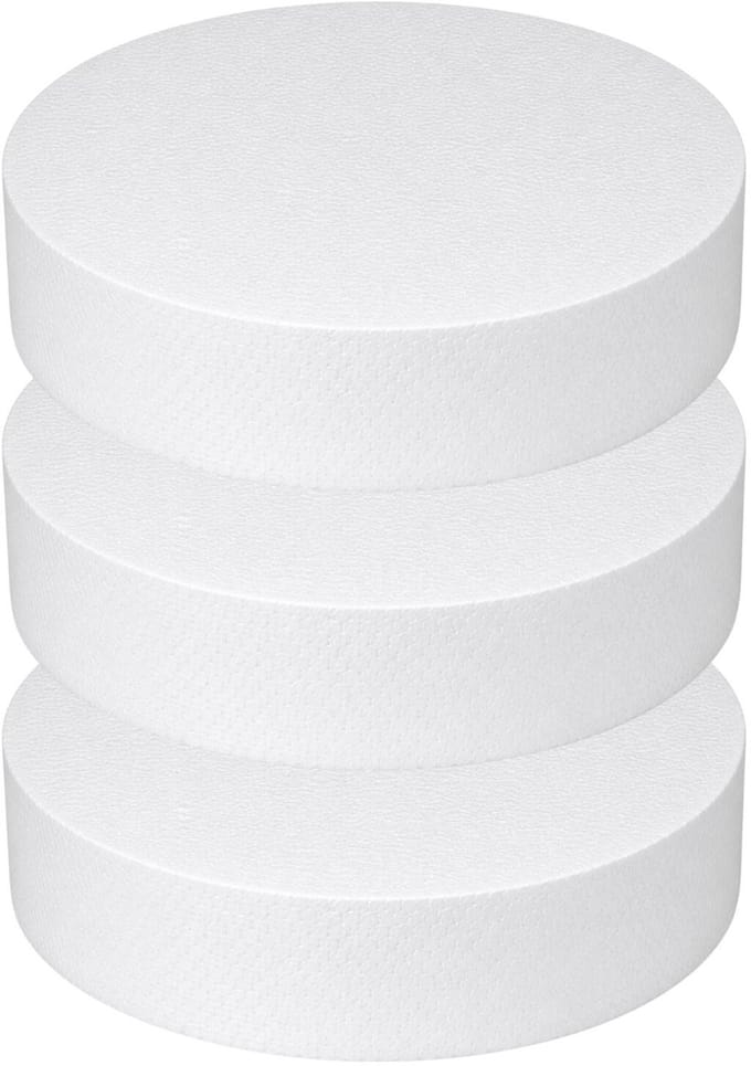 Piepschuim vormen - cirkel - 3x - D22,5 x 4 cm - styropor hobby / DIY vorm - basis knutselfiguren