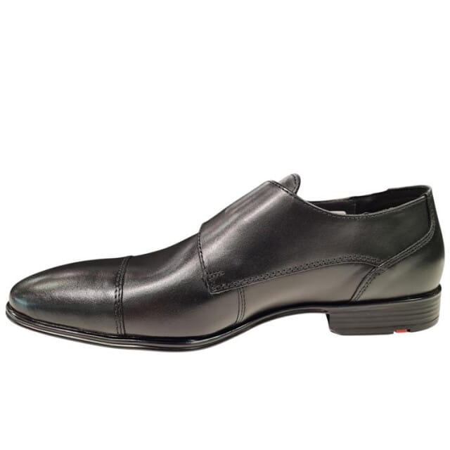 LLoyd Mailand Zwarte Leren Heren Instap Schoenen - Zwart - 46