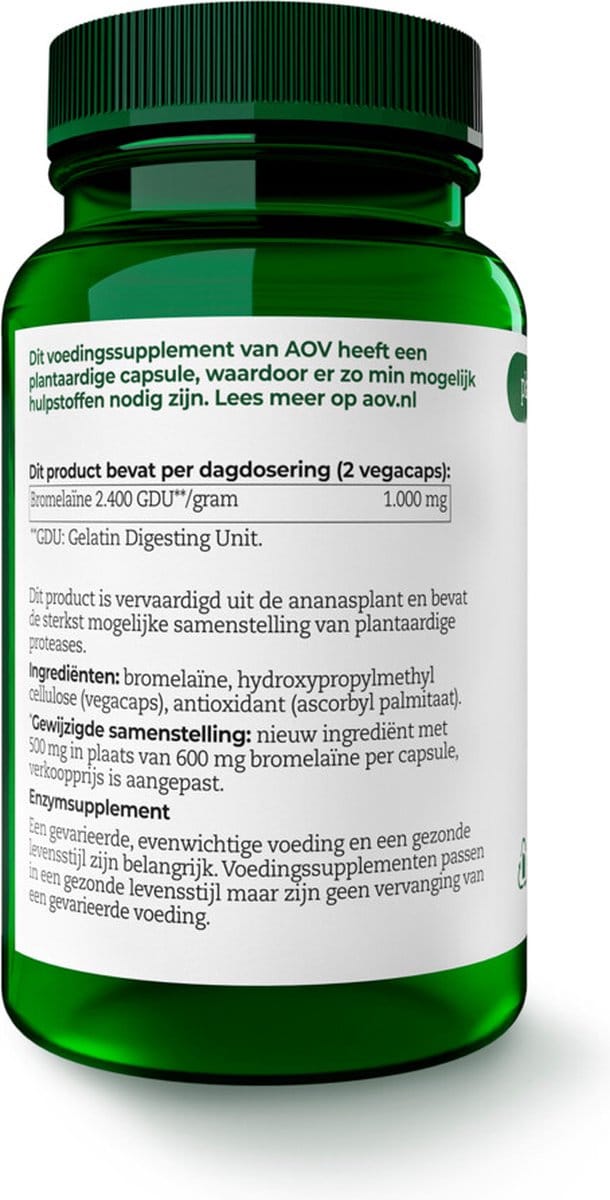 AOV 1133 Bromelaïne - 2 x 30 vegacapsules - Voordeelverpakking
