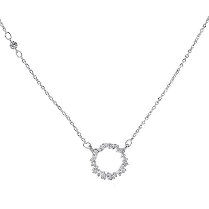 Steentjeskrans Zilverkeurige Ketting