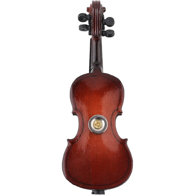 Lindehouten Violoncello Vormig Ornament 3-Dimensionale Decoratieve Koelkaststicker brown