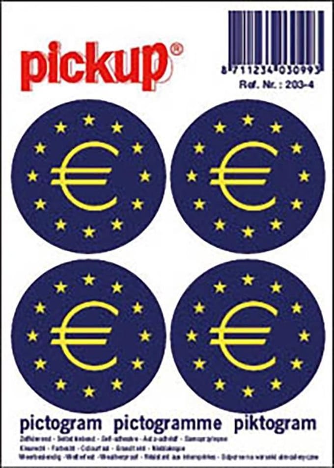 Pickup Mini Pictogram 4,7x4,7 cm - Euroteken rond diameter klein
