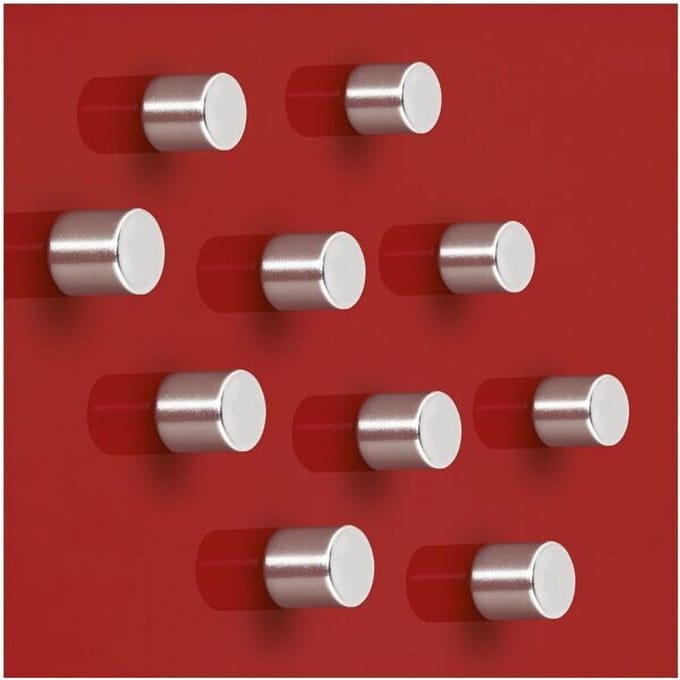 Sigel Neodymium magneet C5 Strong (Ø x h) 10 mm x 10 mm Cilinder Zilver 10 stuk(s) BA701