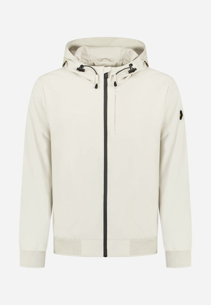 No Excess Jacket short fit hooded stone