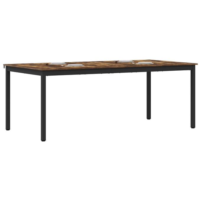 vidaXL - Eettafels - 200 - x - 100 - x - 75 - cm - Bewerkt - hout - Rechthoekig