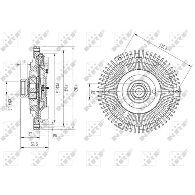 Koppeling, radiatorventilator NRF 49568