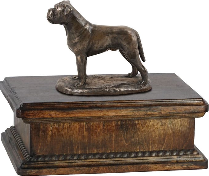 Bullmastiff urn - elegante urn met hondenstandbeeld voor as van je hond