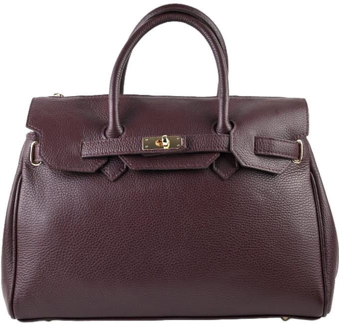 Giuliano lederen handtas Alberta - Dames - Made in Italy - Bordeaux