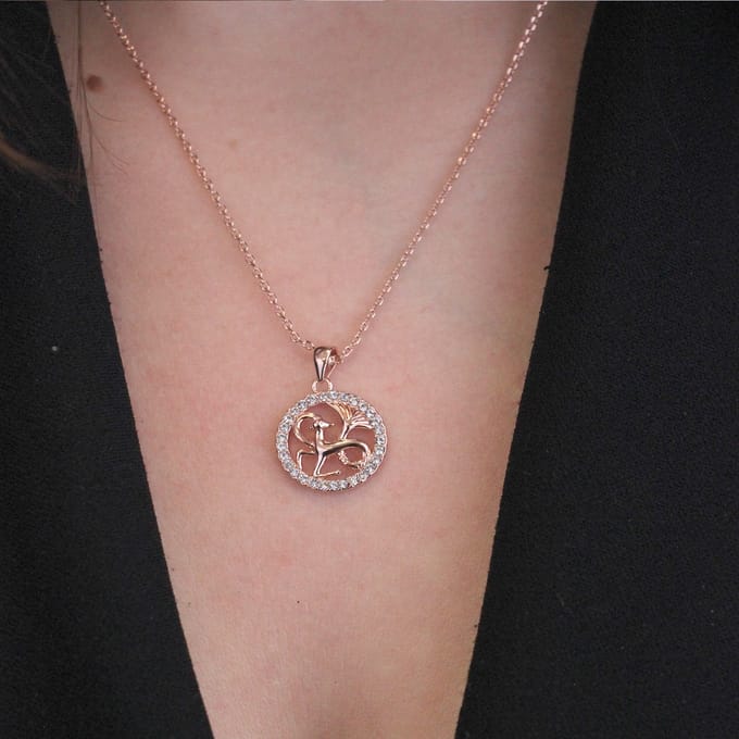 Steenbok Zodiac Hangers - Roségoud en Kristal