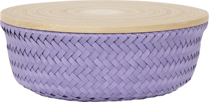 Handed By Wonder M - Opbergmand rond met deksel - donker lila