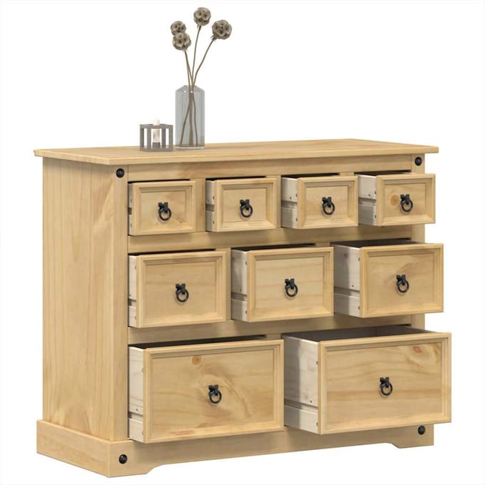 vidaXL - Ladekast - Corona - 101x45x82 - cm - massief - grenenhout